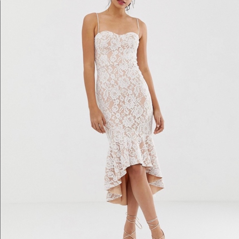 Jarlo Cleo White Lace Dress Size 4 - bridal